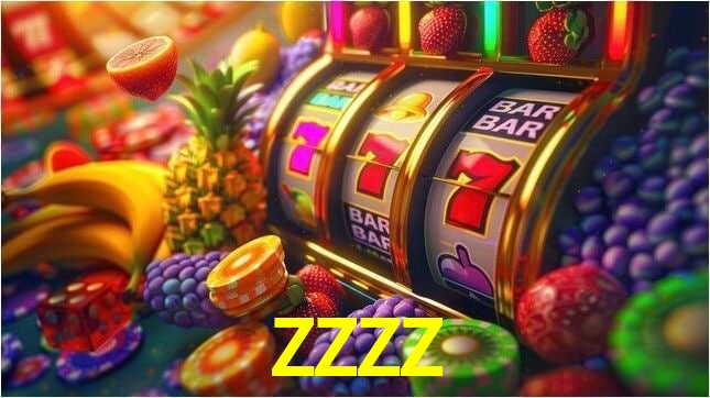 Una escena digital vívida inspirada en casino con ZZZZ mostrado prominentemente, luces brillantes, fichas, cartas y acentos dorados.